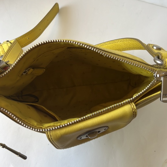 Fossil Marlow Crossbody Bag Leather Citrus Shoulder Bag New - Picture 10 of 16